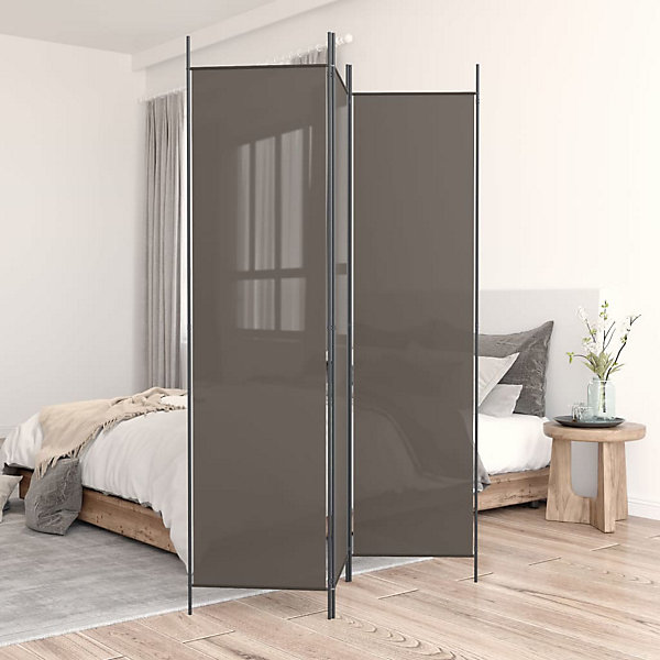 Cloison de séparation 3 panneaux Anthracite 150x200 cm Tissu vidaXL