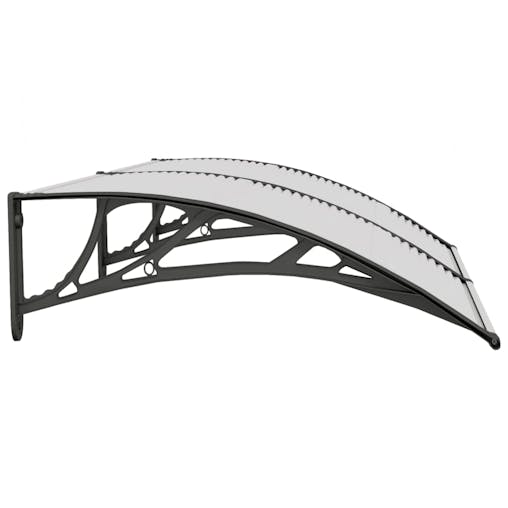 NNEVL Door Canopy Black and Transparent 150x80 cm Polycarbonate