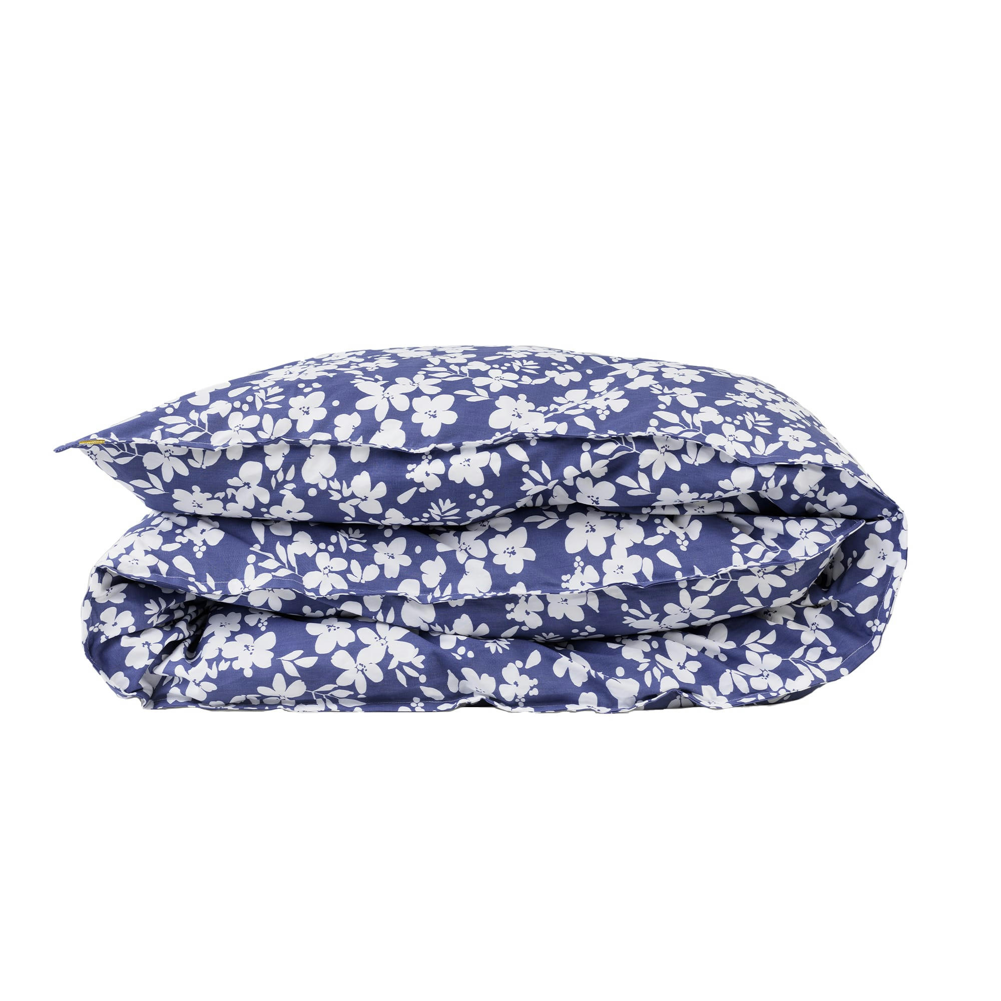 - Housse de couette en percale de coton bio à fleurs 140x200