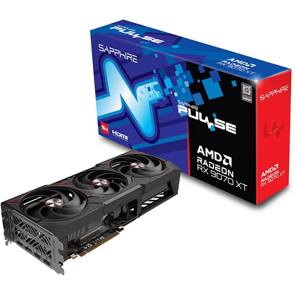 AMD Saphire RX 9070 XT Pulse Gaming OC 16GB GDDR6 graphic card