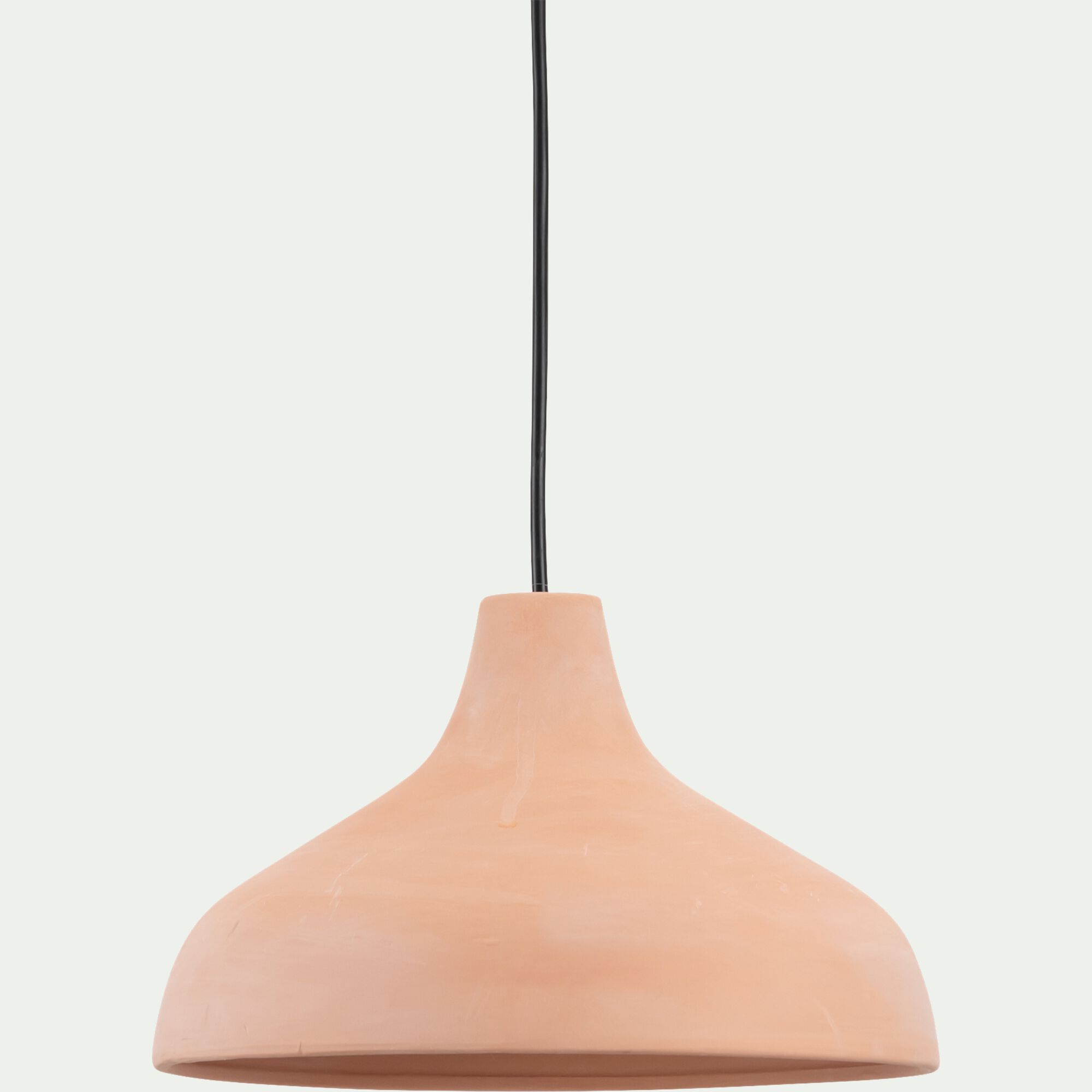 NEFTA - Suspension électrifiée en terre cuiteD25cm - rose argile