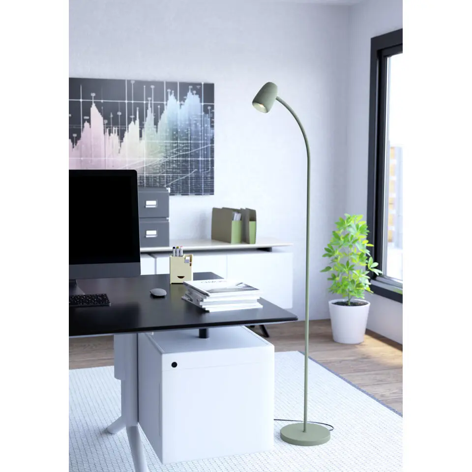 EGLO Carlo Vloerlamp - E14 - 170 cm - Groen - Kantelbaar