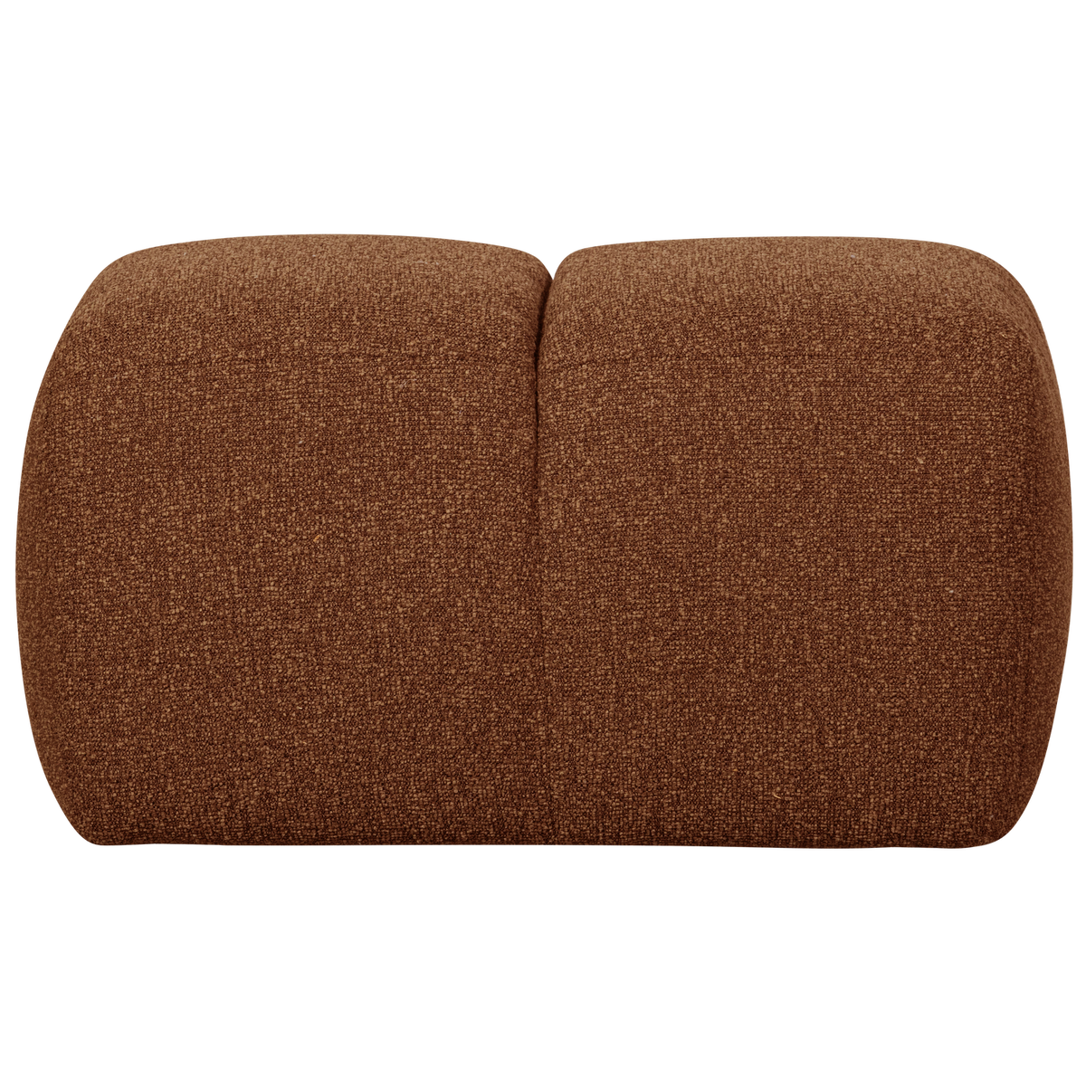 WOOOD poef Mojo - Bouclé - Roest Bruin Melange - 80x60x45