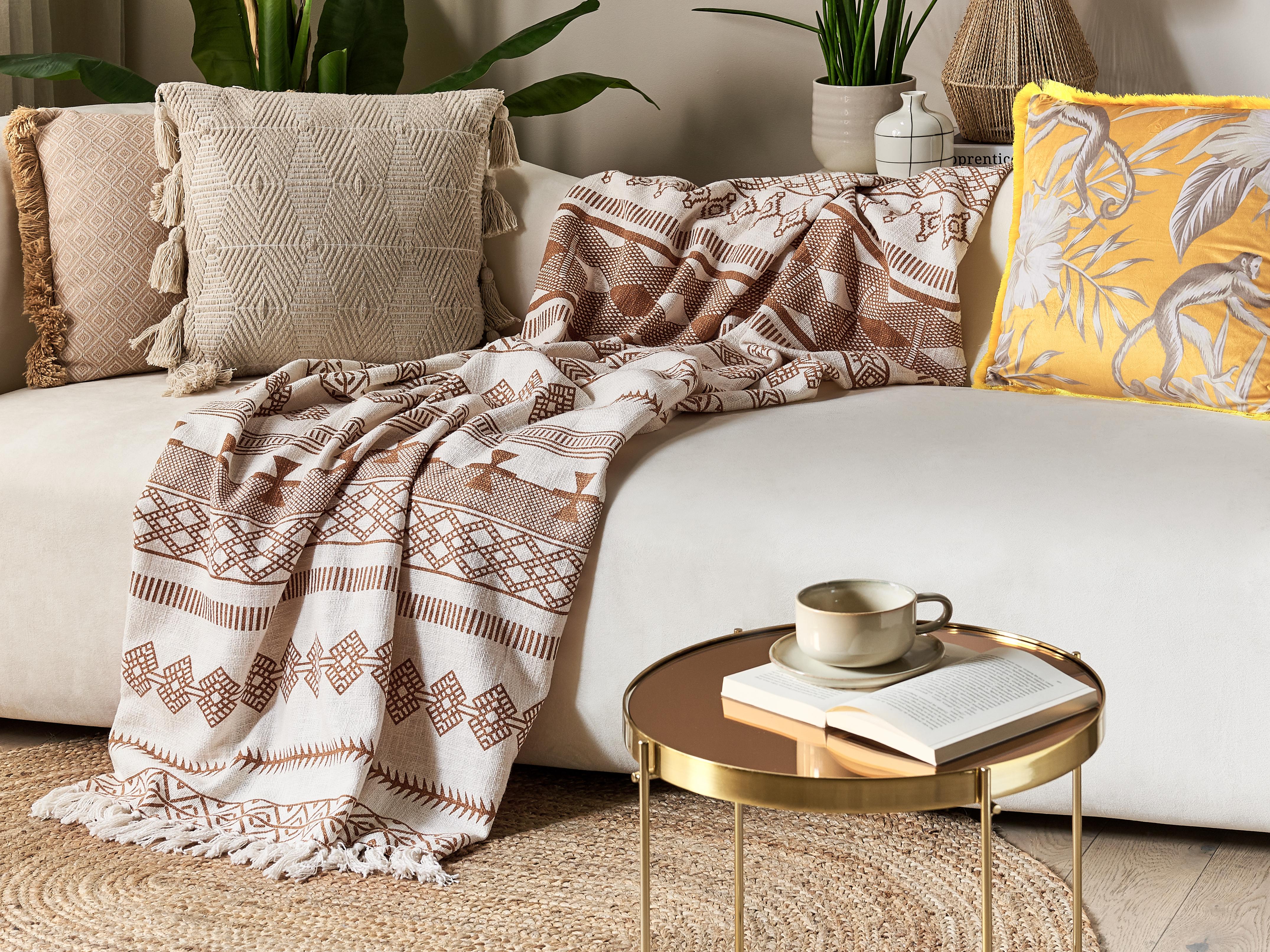 Blanket JORHAT Cotton 130 x 180 cm Beige