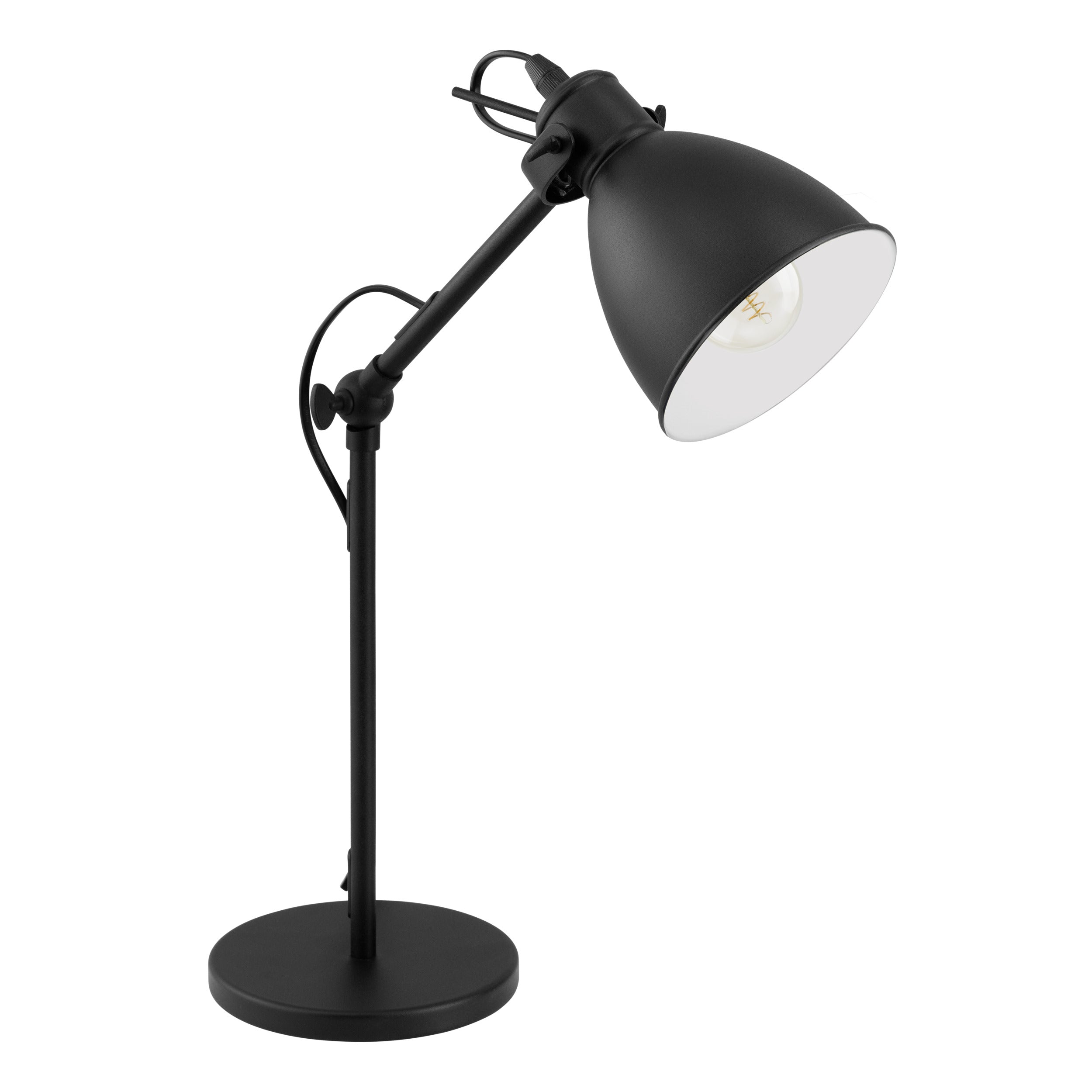 EGLO tafellamp Priddy - e27 - 42,5 cm - zwart/wit