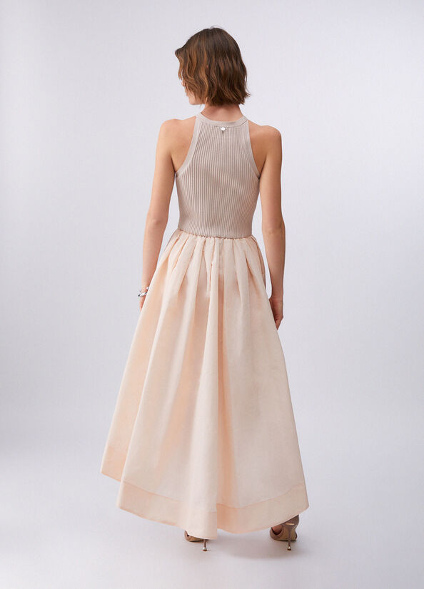 Abito lungo in taffet&agrave;