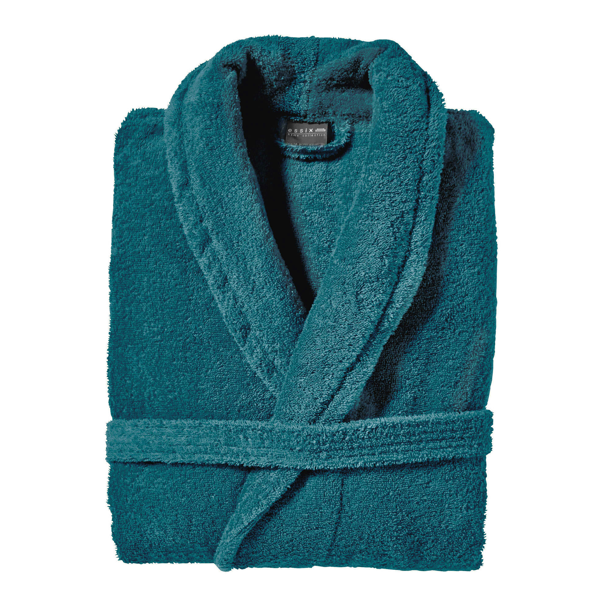 AQUA - Peignoir de bain uni en coton Vert Émeraude XL