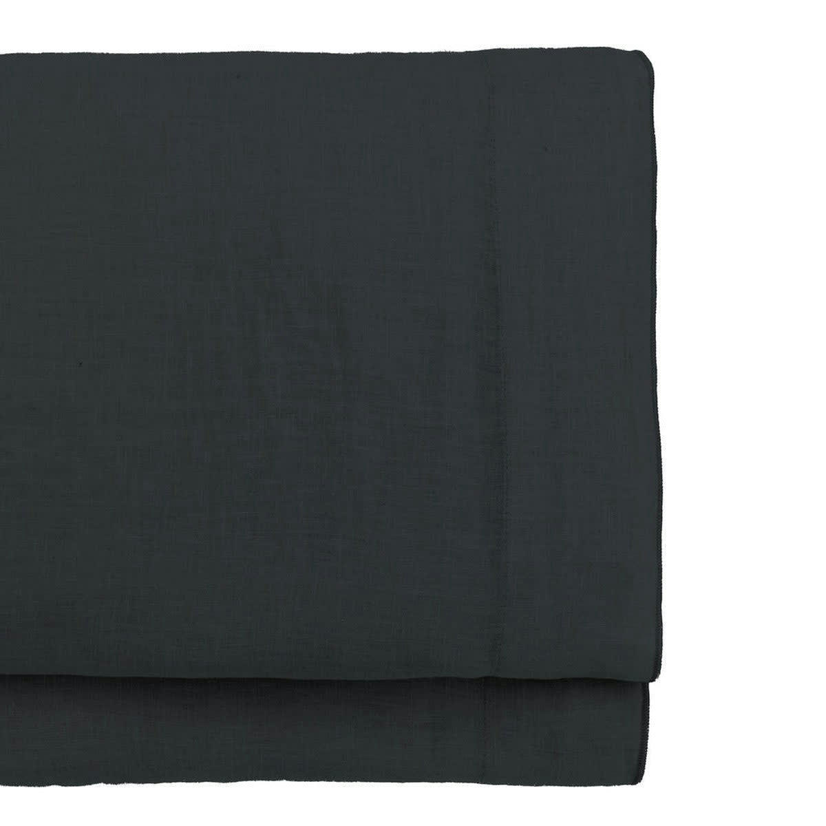 HORTENSE - Drap plat lin lavé  240x300 gris ardoise