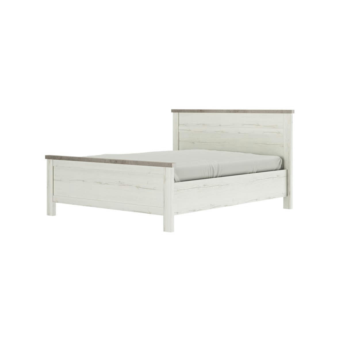 GABRIELLE - Lit adulte en bois blanc cassé 160x200 cm