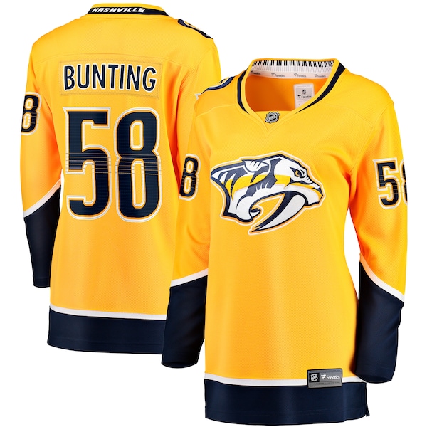 Michael Bunting Nashville Predators  Women's Home Breakaway Player Jersey - Gold