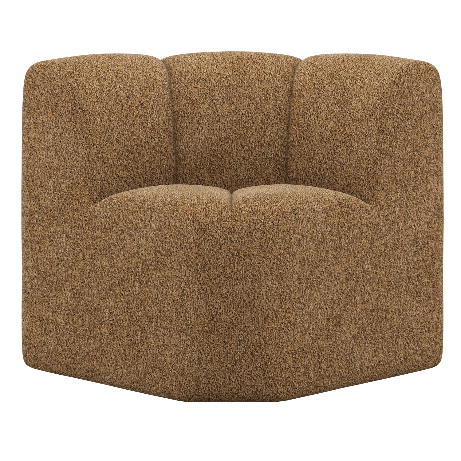WOOOD eetbankje hoek met rugleuning Mojo - Wollig - Honinggeel - 83x83x83