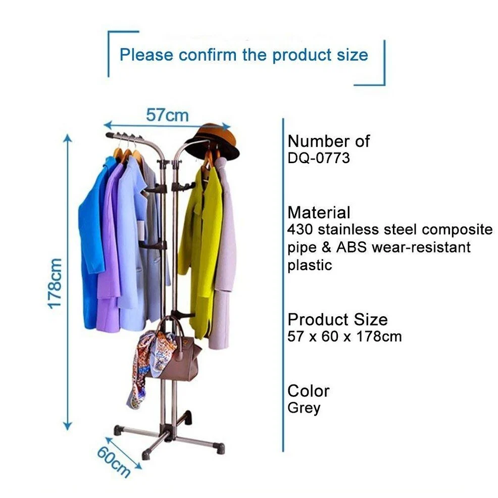 Coats Racks Heavy Duty Standing Clothes Tree Metal Garment Hanger Hats Purses Jackets Entryway Hall Corner Storage Holder