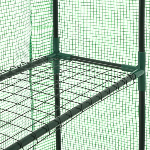 NNEVL Walk-in Greenhouse with 12 Shelves Steel 143x214x196 cm