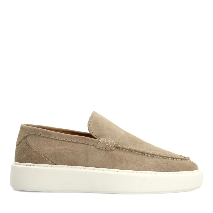 Manfield Beige suède loafers