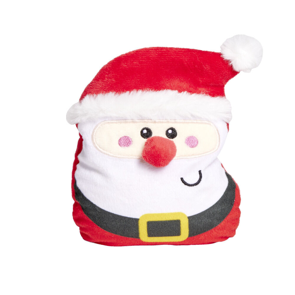 Bouillote Père No&euml;l rouge et blanc 15,5x16,5cm