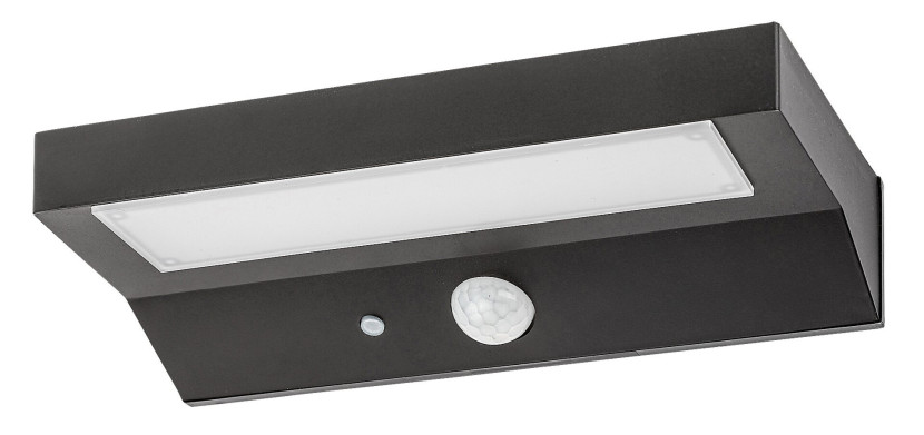 Kinkiet zewnętrzny solarny z czujnikiem LED 6W Korana czarny 77023 Rabalux