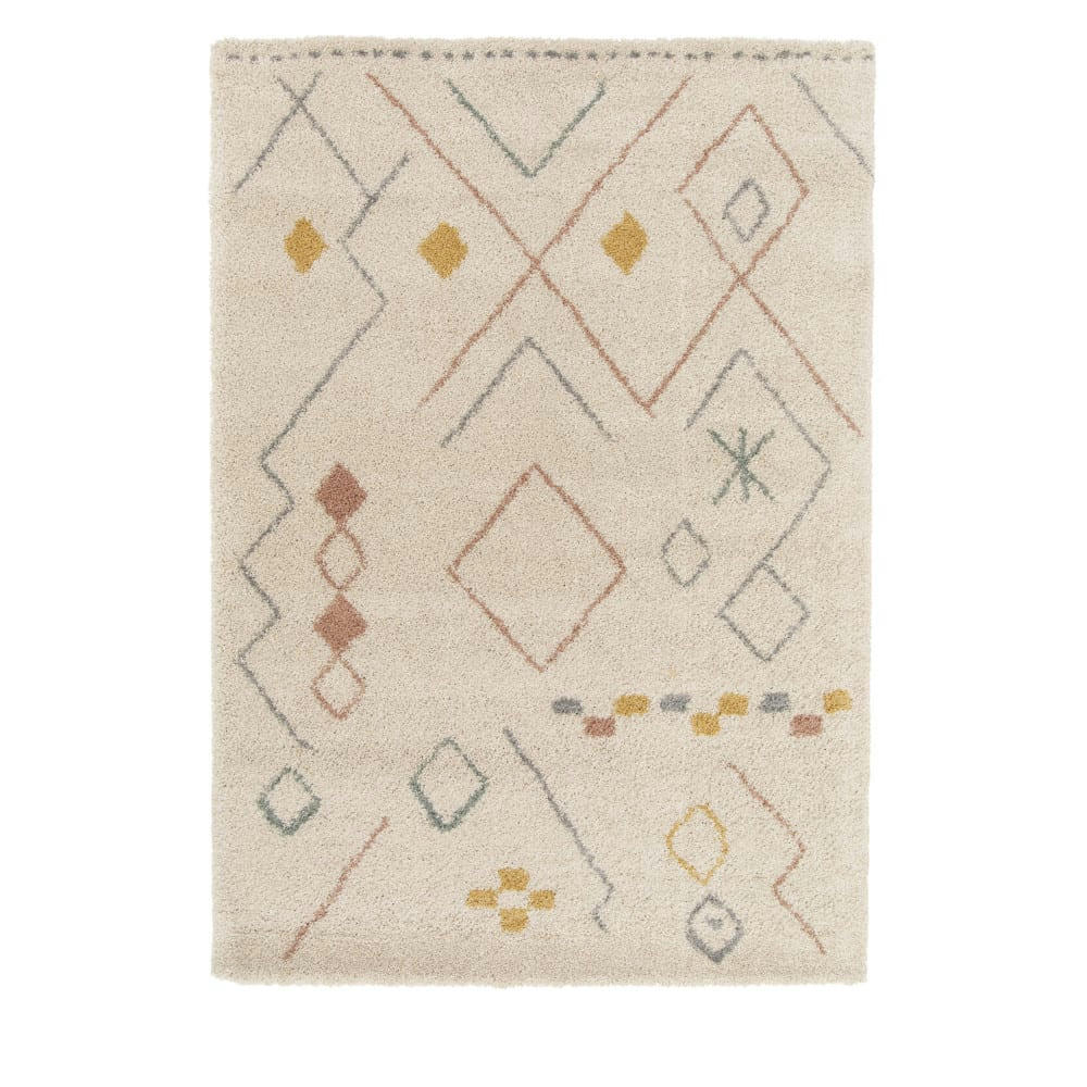 GRABIE - Tapis d'inspiration berbère ecru 160x230 cm