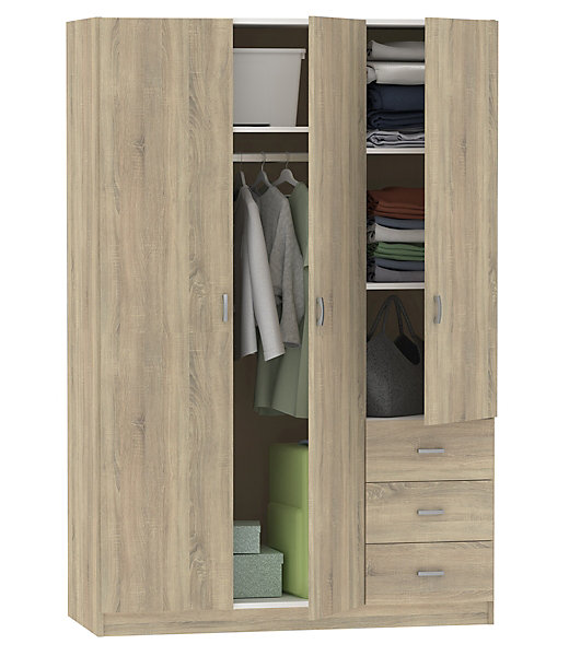 Armoire placard / meuble de rangement coloris cambrian - Hauteur 180 x Longueur 120 x Profondeur 50 cm