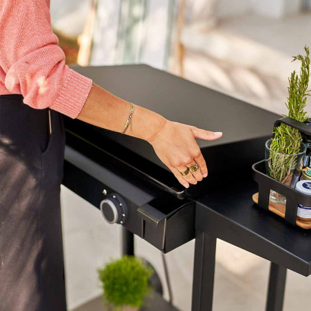 Couvercle pour plancha Base 60 en acier noir - Forge Adour
