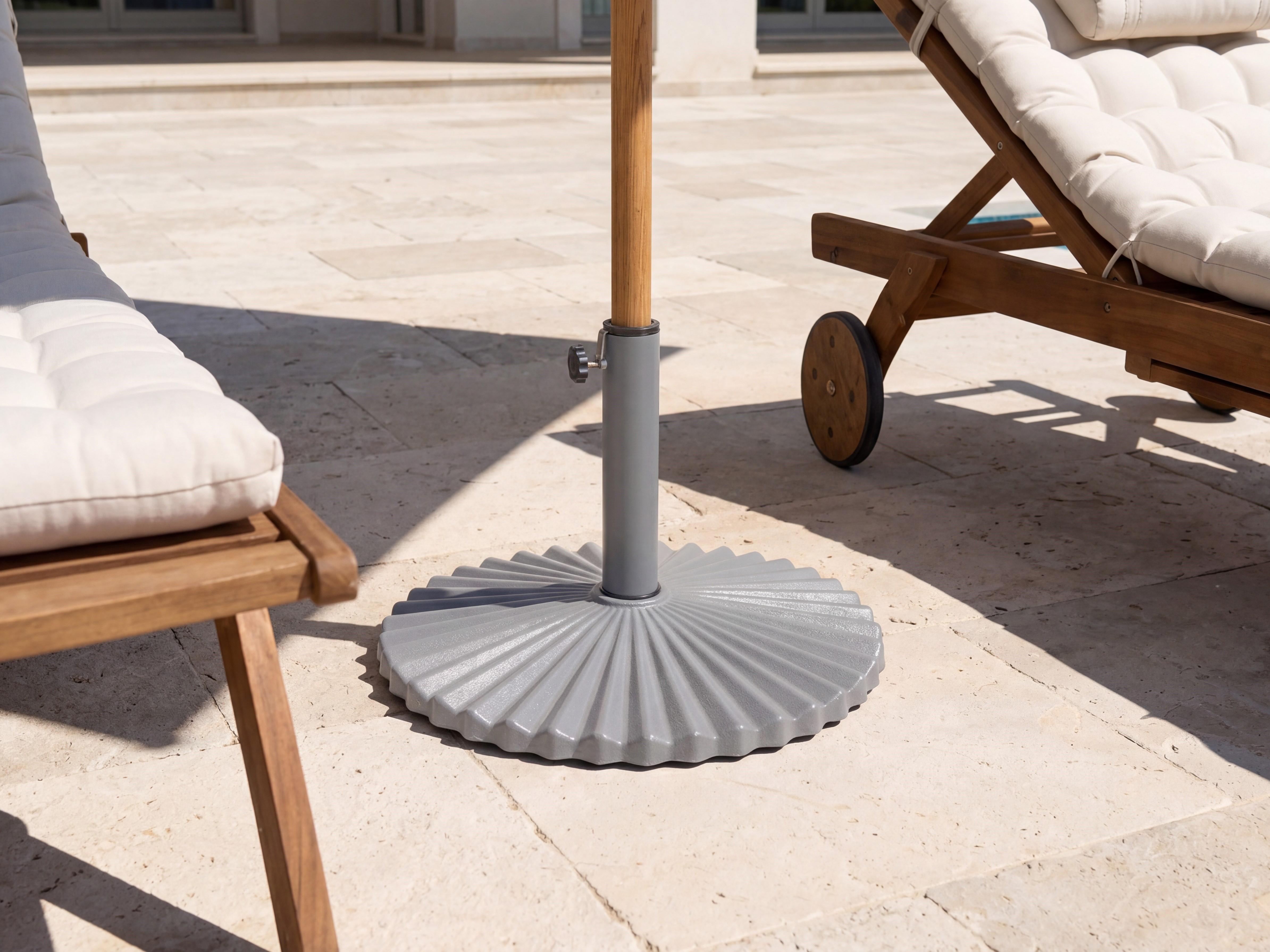 Parasol Base CAREZZA Grey Round 21 kg