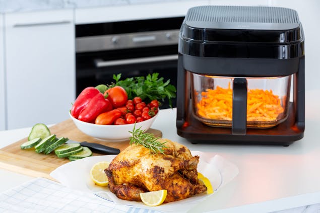 6.5L Glass Digital Air Fryer Oven, 1200W, >200&deg;C, Easy Cleaning