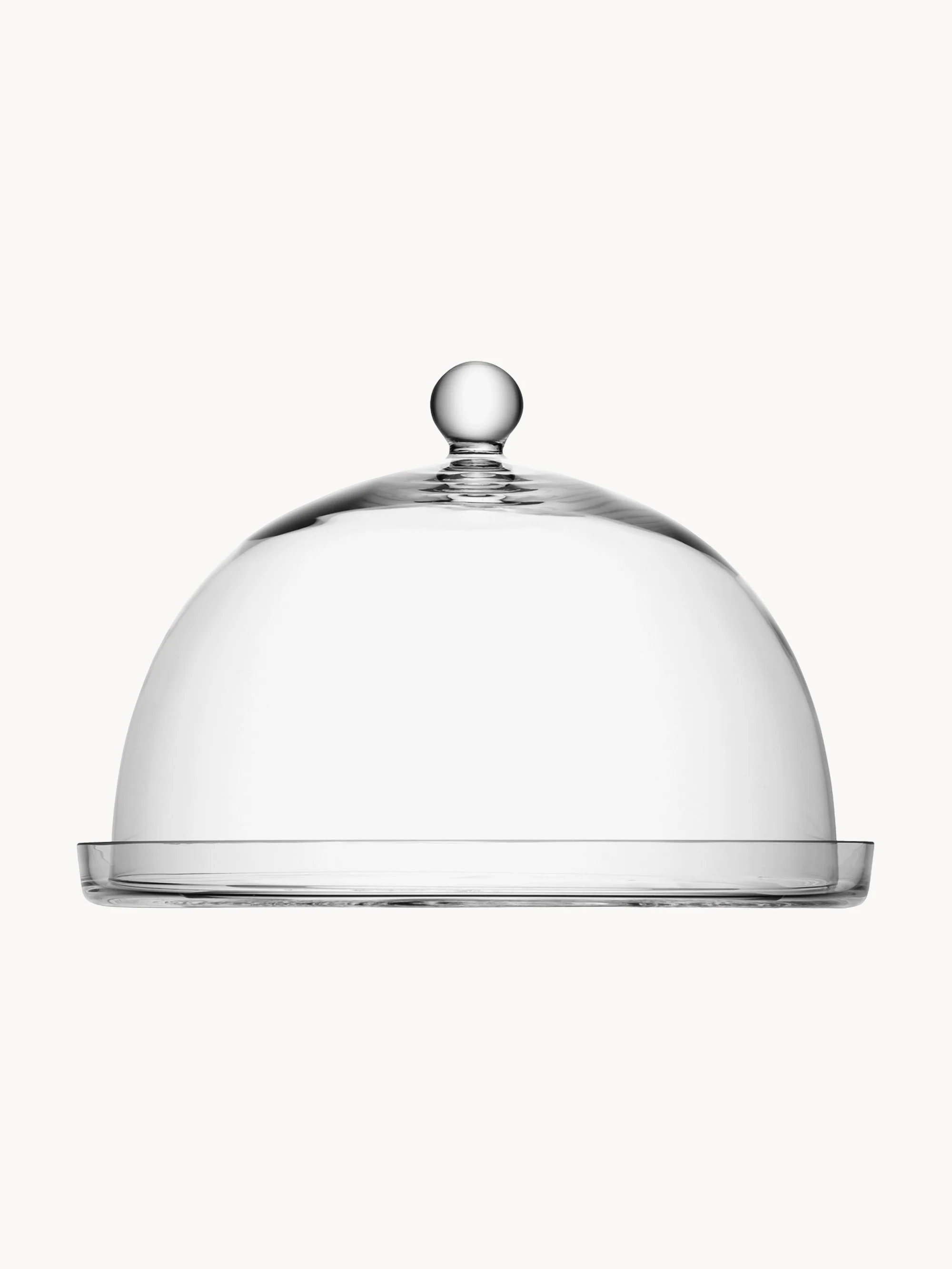 Mundgeblasenes Glas-Serviertablett Vienna mit Deckel