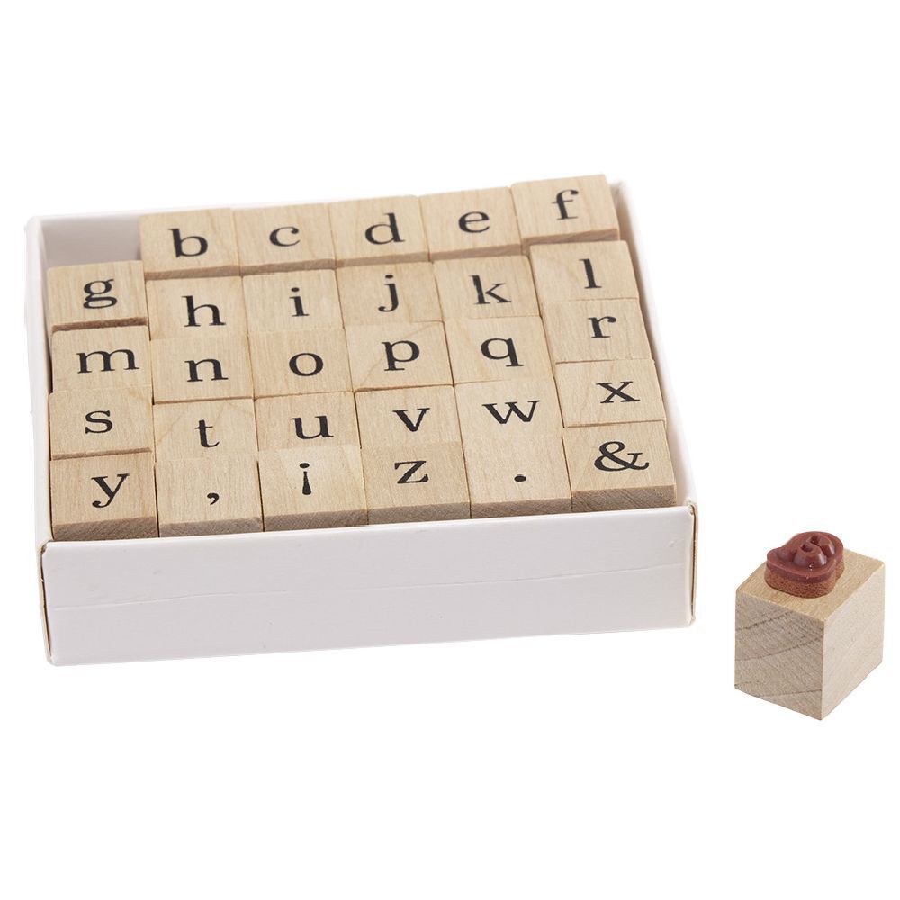 Tampon alphabet en bois x30