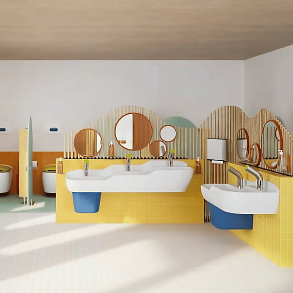 Cache-siphon VitrA Sento Kids bleu