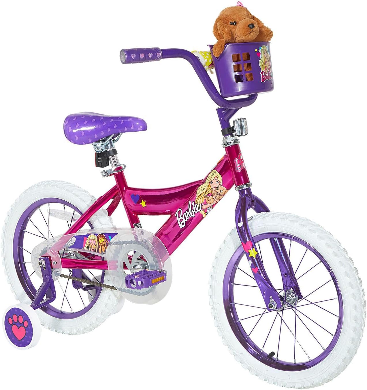 Dynacraft Barbie 16-inch Girls' Bike for Kids Ages 5-7 Years - Fun and Stylish Design, Sturdy and Durable, Perfect for Kids Learning to Ride, Easy to Assemble, Ideal for Young Riders