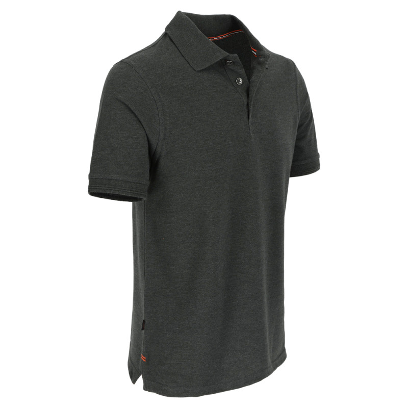 Polo à manches courtes Levi gris foncé S HEROCK
