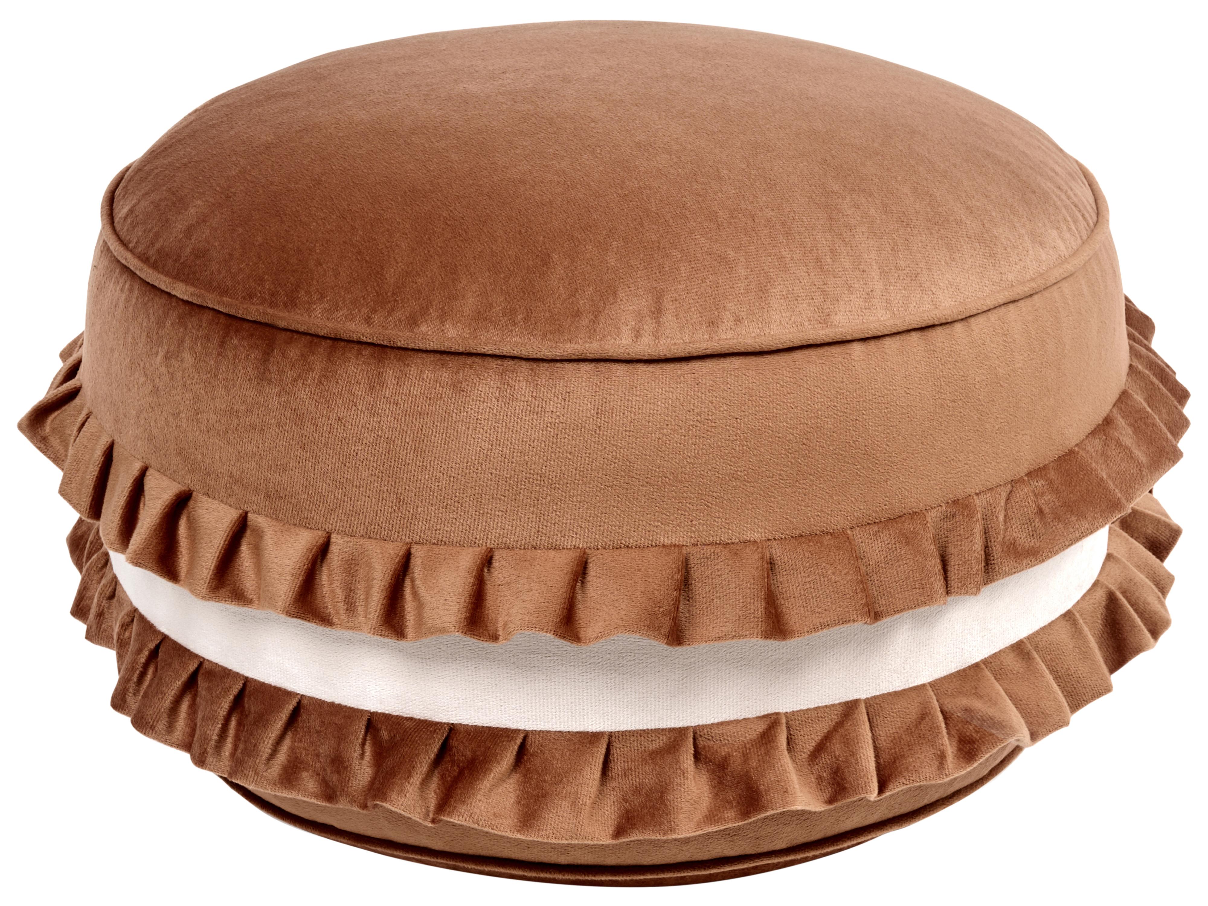 Kids Pouffe MAROT Velvet Brown