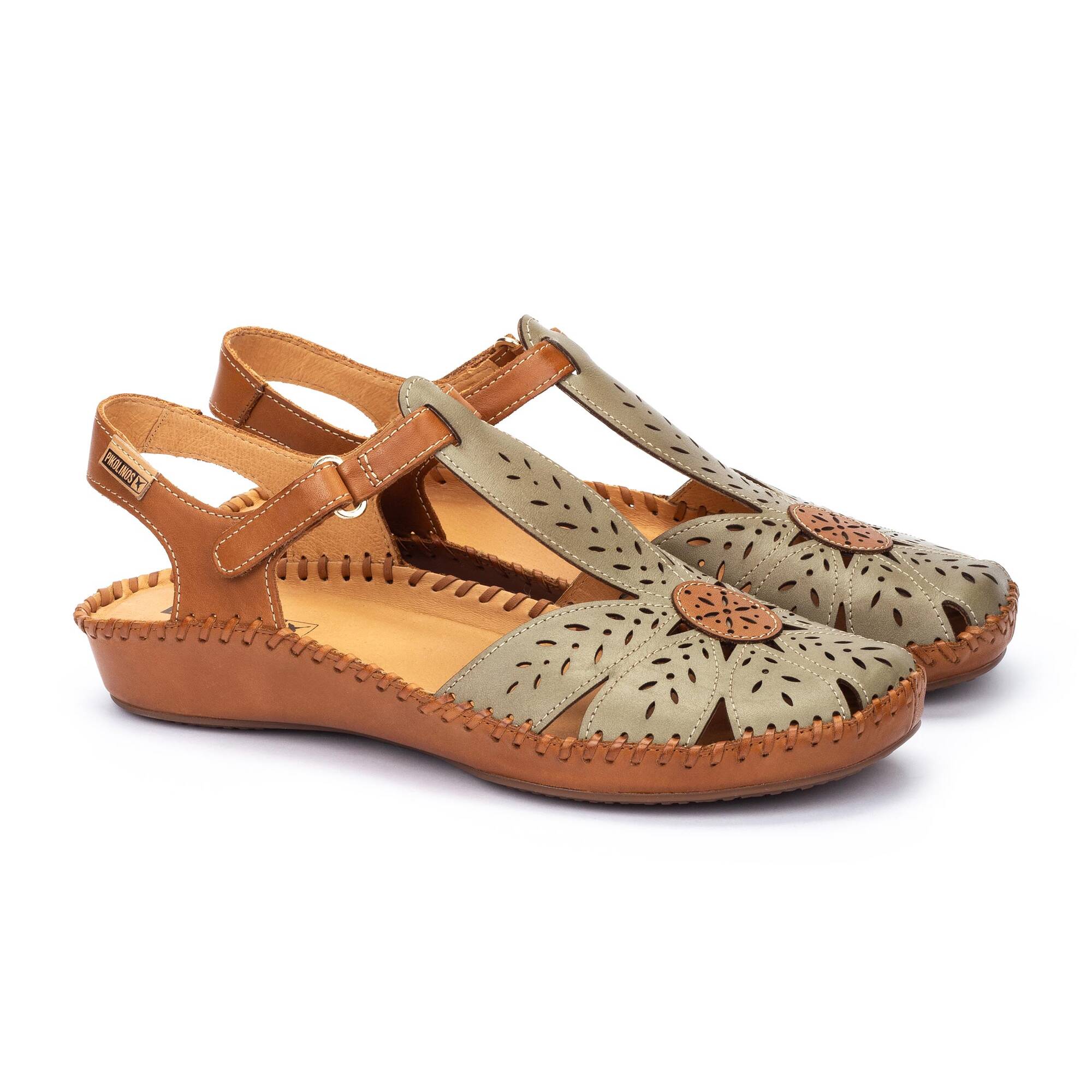 P. VALLARTA - Zapato semiabierto con cierre adherente para mujer
