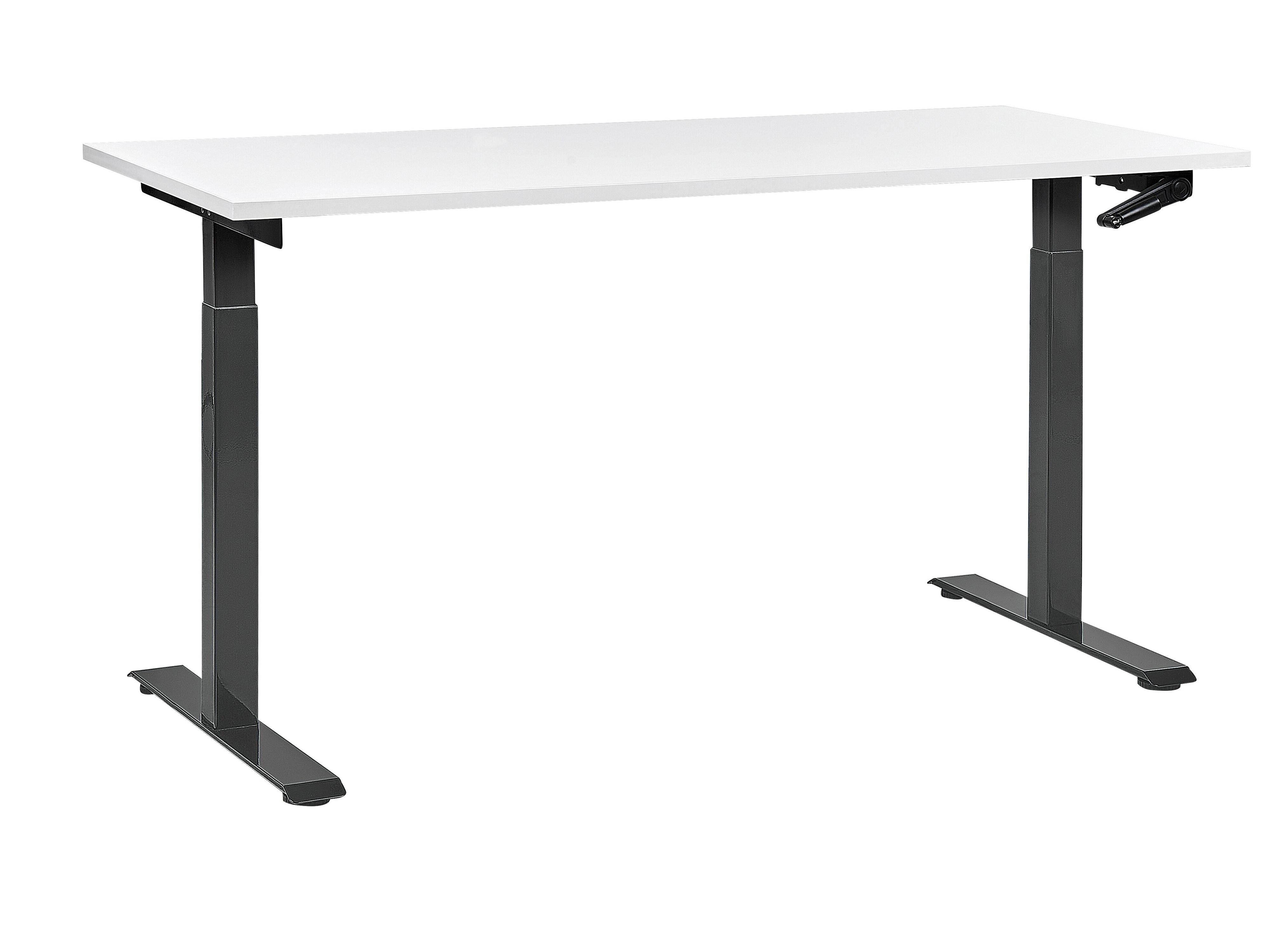 Manual Adjustable Standing Desk DESTINES White/ Black 160 cm 72 cm