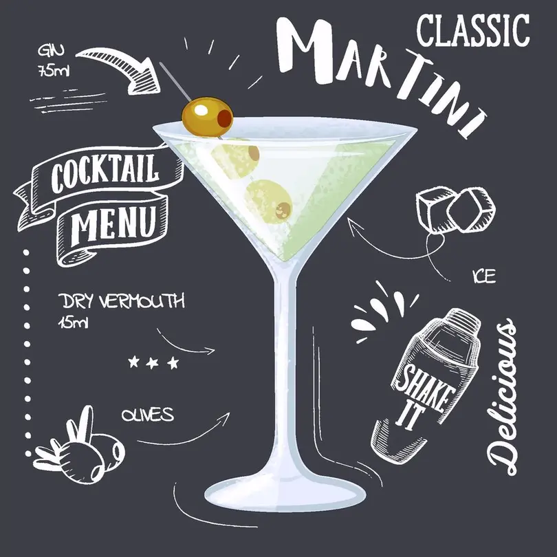 Serviette 20er-Set Martini
