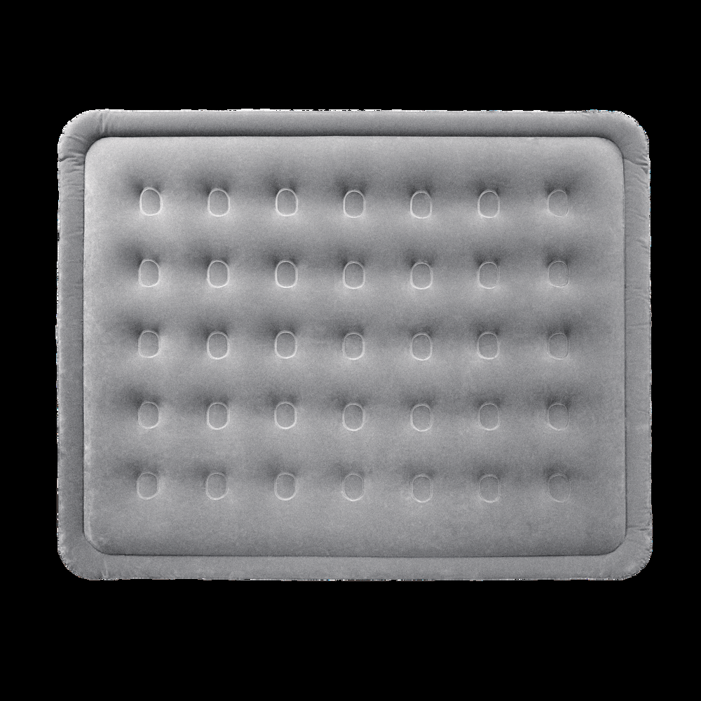 Outbound Queen Flocked Double-High Inflatable Air Mattress/Airbed w/ 110V Pump & Carry Bag