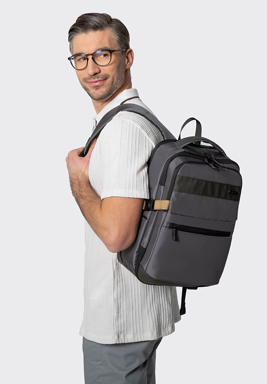 Plecak z kieszenią na laptopa 13”/14” szary