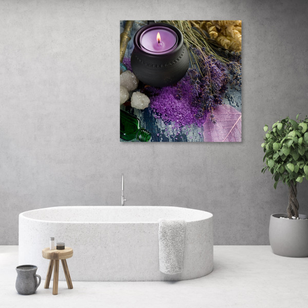 Feeby Obraz na płótnie, Świeca Zen 30x30