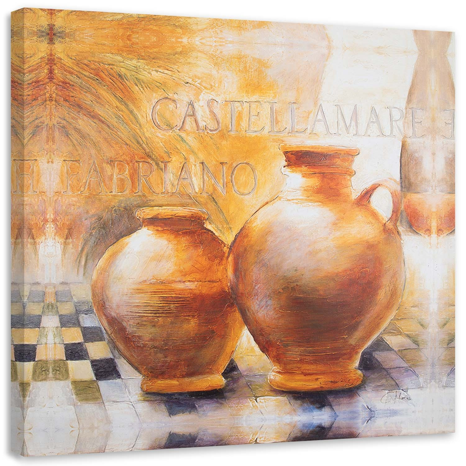 Feeby Obraz Dwa pomarańczowe dzbany 30x30