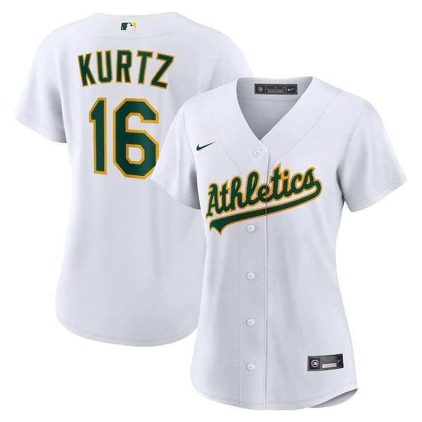 Nick Kurtz Athletics Nike Women's Home Replica Player Jersey - White