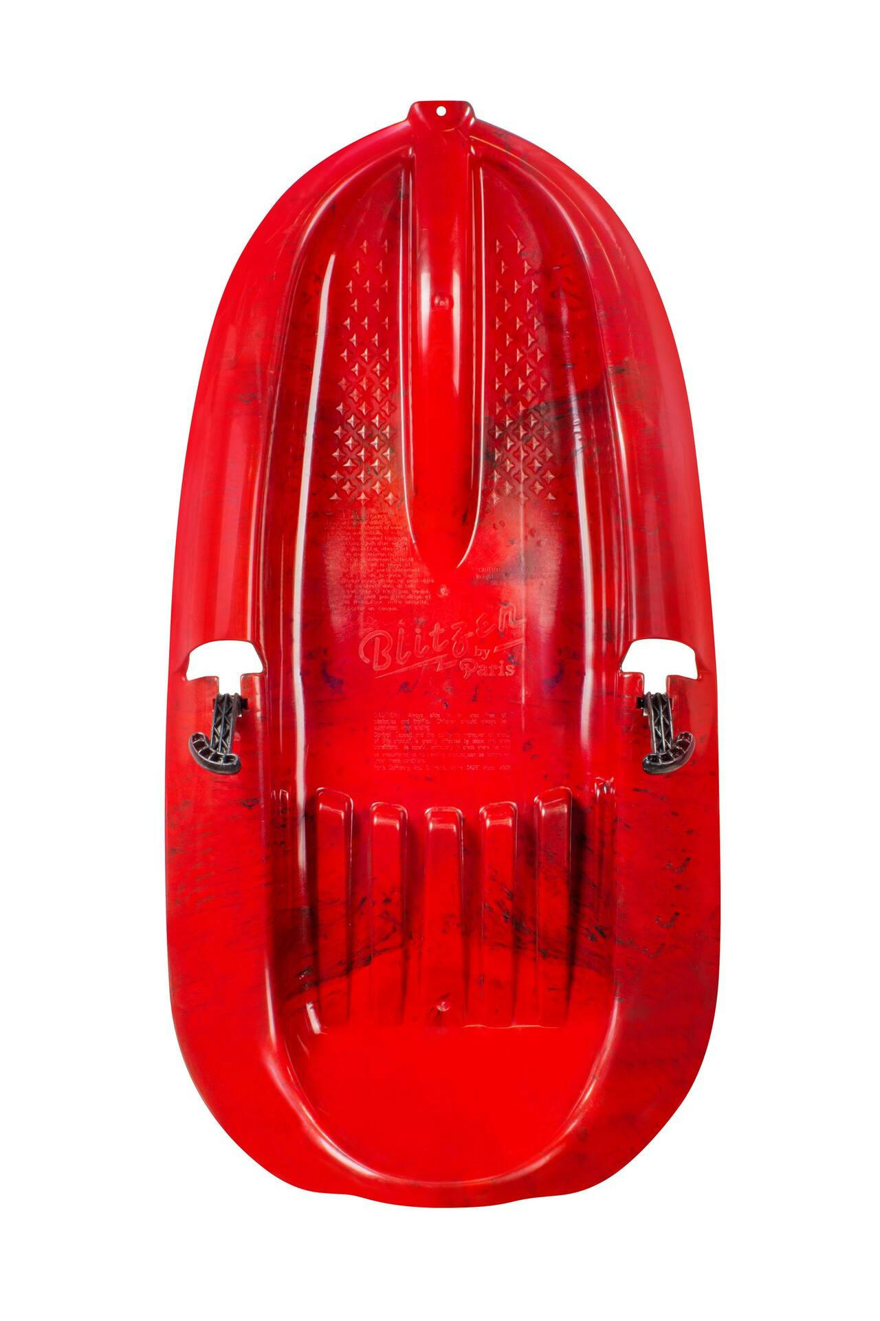 Mega Blitz Kids' 1-Person Plastic Winter Snow Sled/Toboggan w/ Brakes & Tow Rope