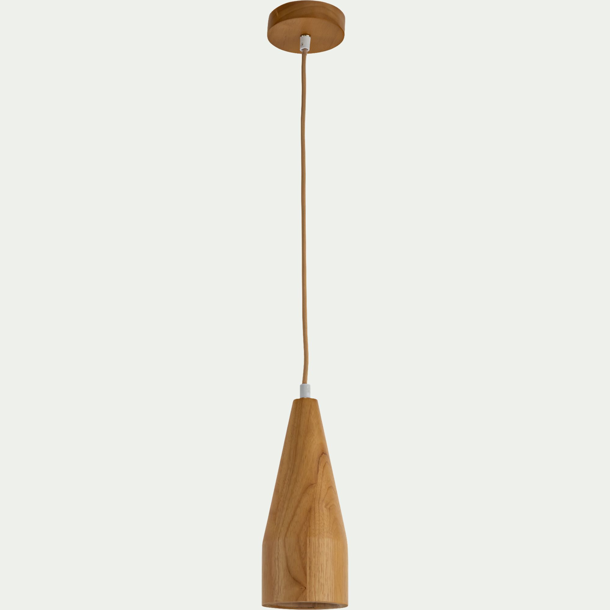 MELINA - Suspension électrifiée en bois d'hévéa - bois clair