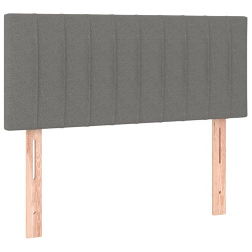 NNEVL LED Headboard Dark Grey 100x5x78/88 cm Fabric