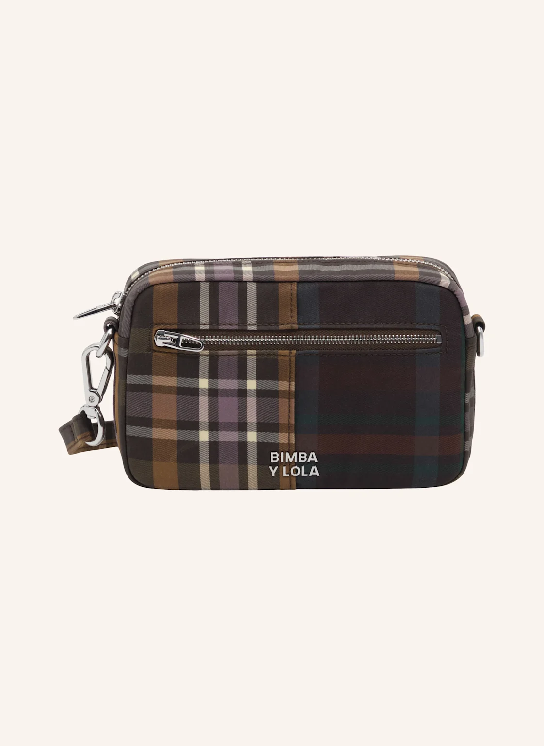 BIMBA Y LOLA Superwax-Tartan-Umhängetasche
