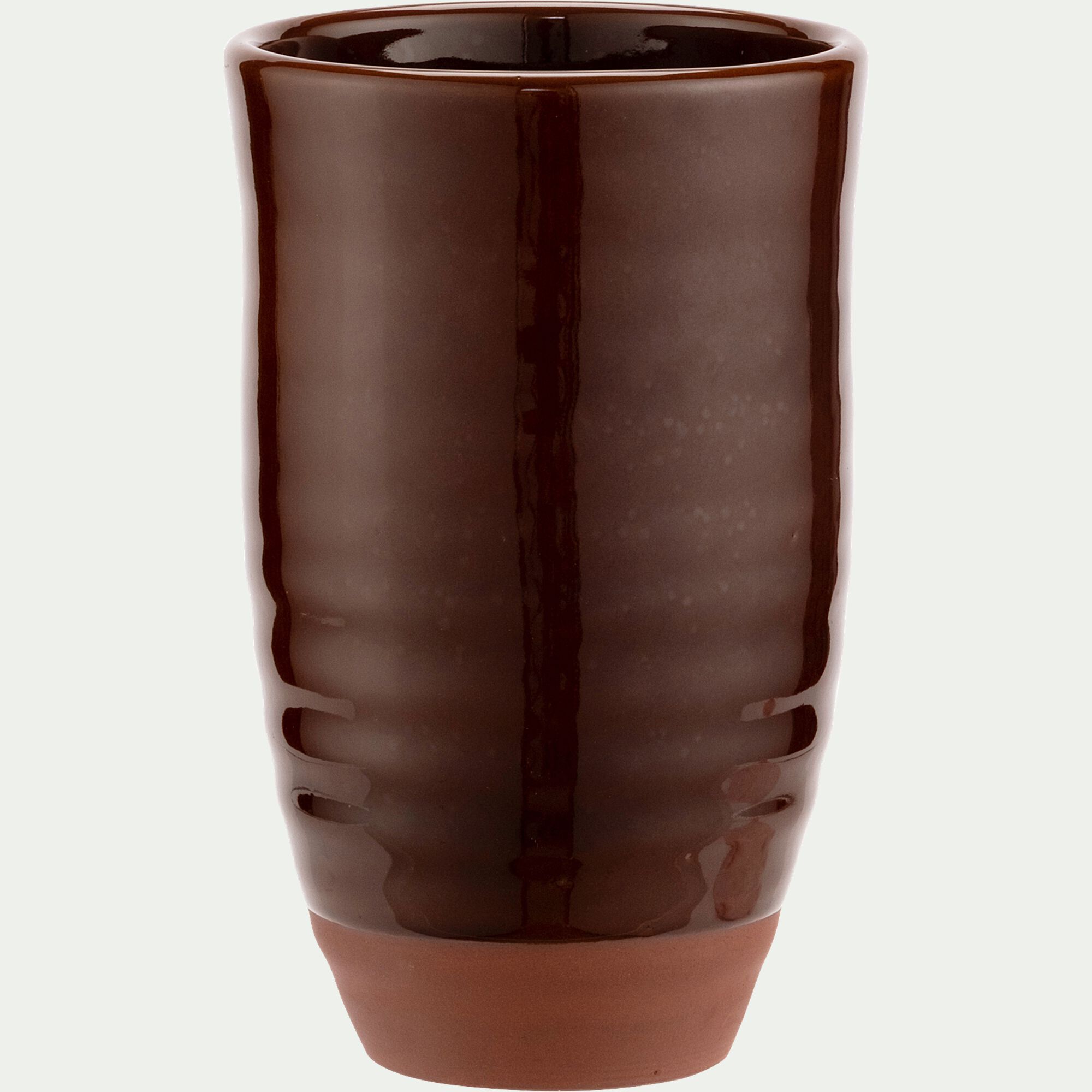 SALAZIE - Vase bicolore en terre cuite H21cm - marron