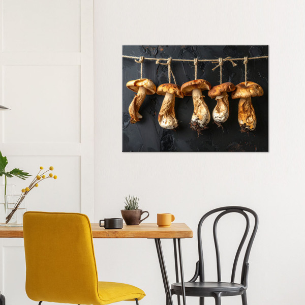 Obraz do kuchni restauracji baru jadalni, Suszone grzyby 30x20