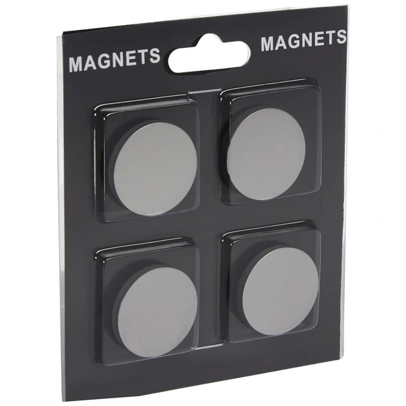 Magnet, silberfarben, 4 Stück