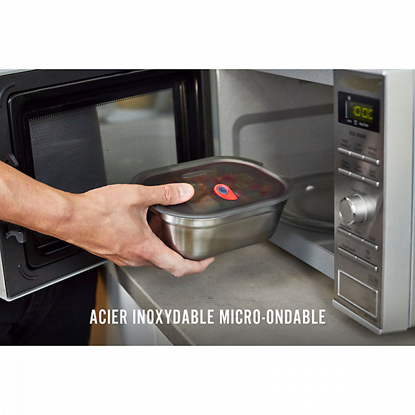 Lunch box acier micro-ondable 1,2l en Acier - Black and Blum