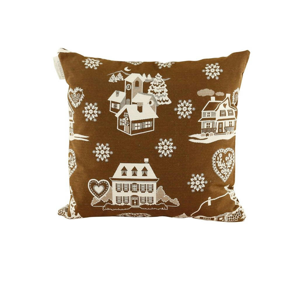 ASPIN - Coussin carré 40 x 40 cm Sapin marron Aspin