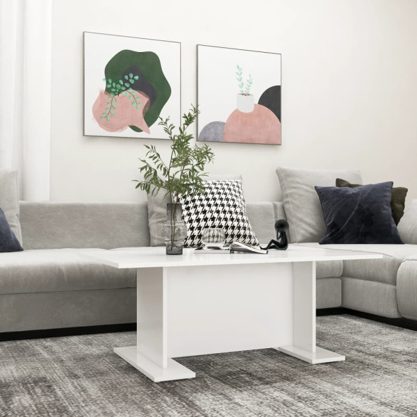 Stolik Kawowy Ława Stół Biały 103.5x60x40 Do Salonu Do Pokoju