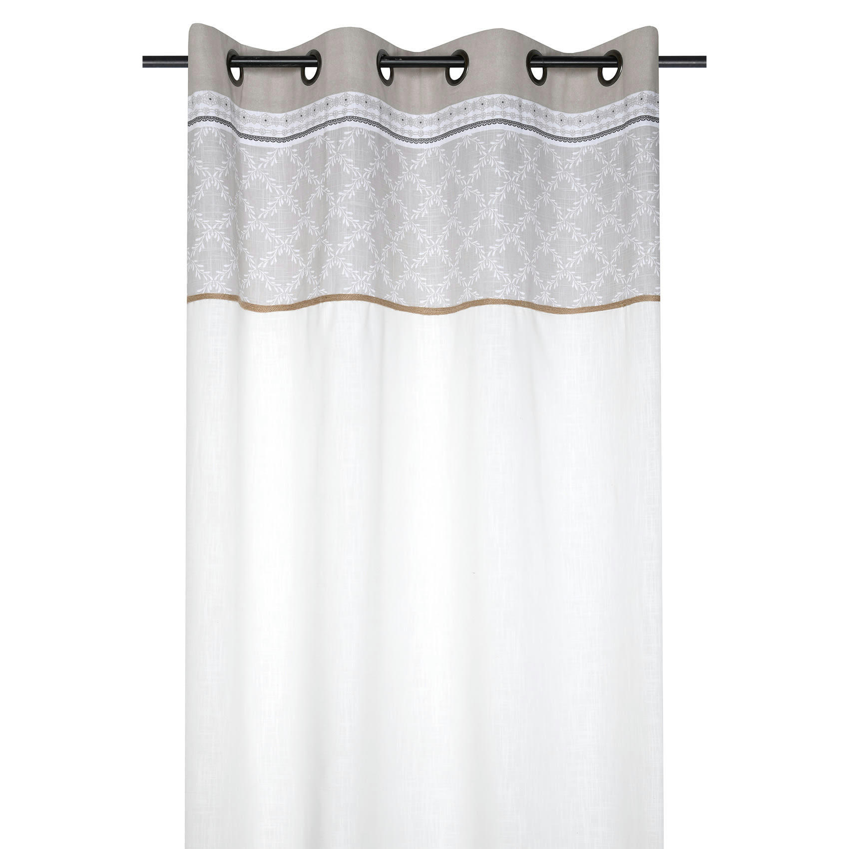 - Rideau tamisant à l'esprit naturel coton naturel 140x260 cm